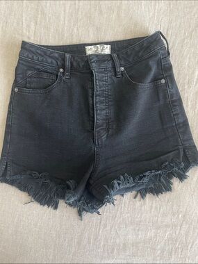 High Waisted Black Free People Shorts